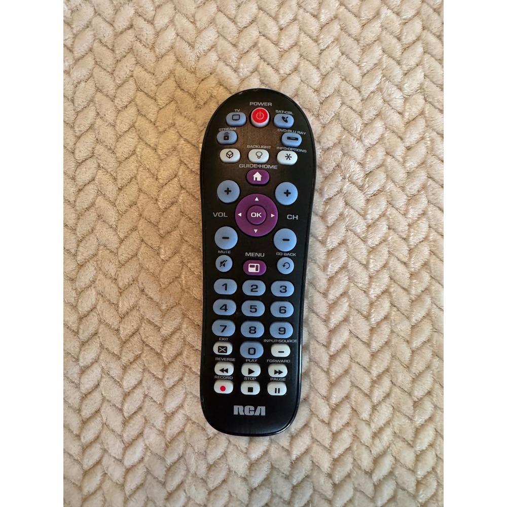 RCA RCRBB05BHE 5-Device Universal Remote Control Black Backlit Buttons